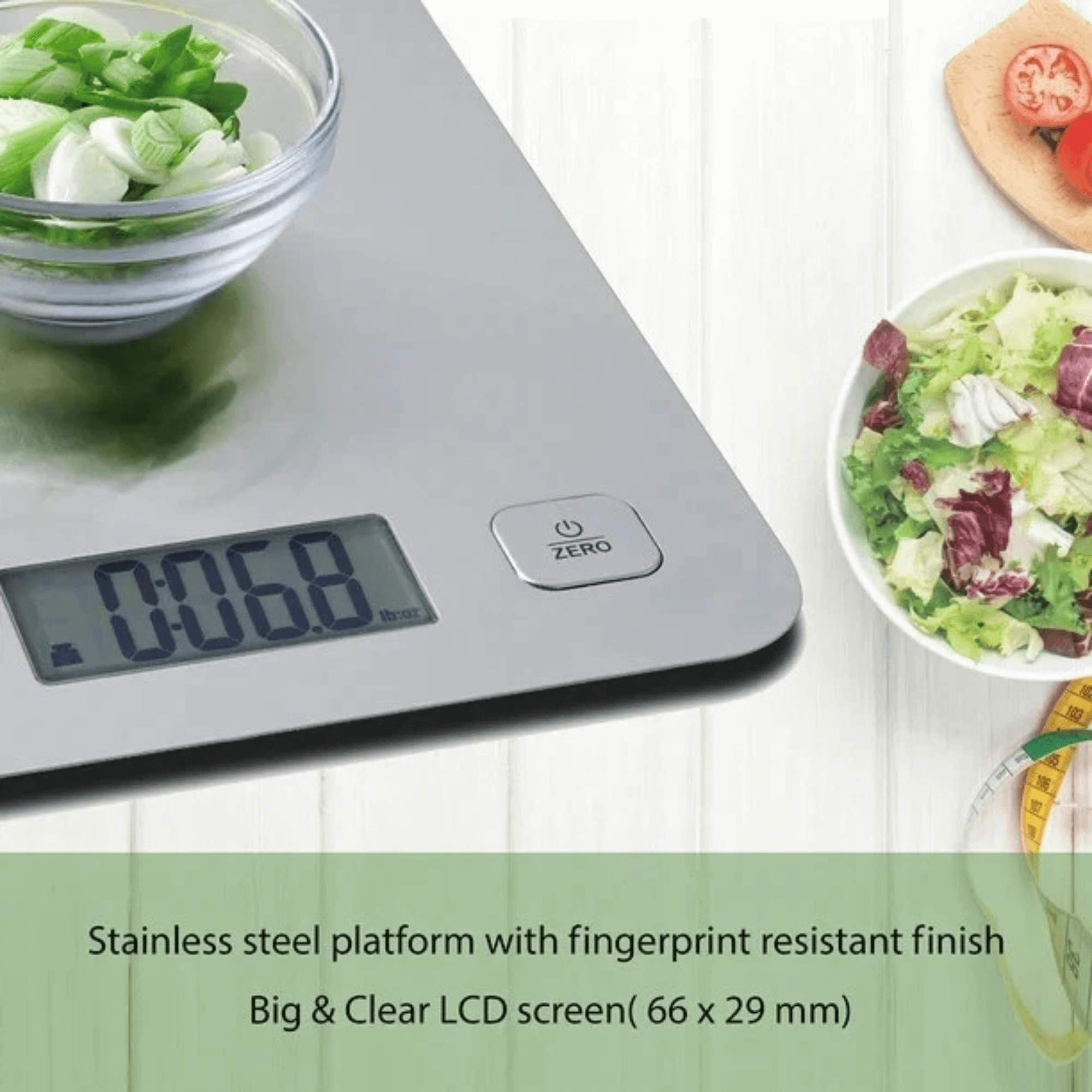 Mainstays Stainless Steel Digital Kitchen Scale