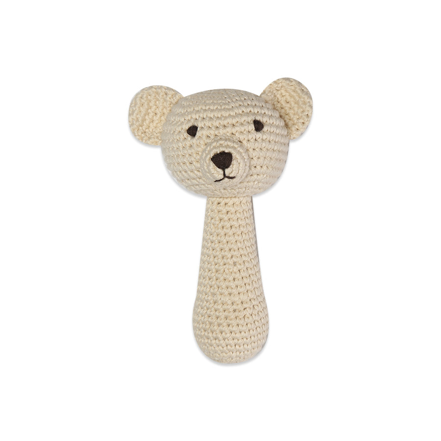 Handmade Shaker Rattle Bear – Soft Cotton Baby Toy