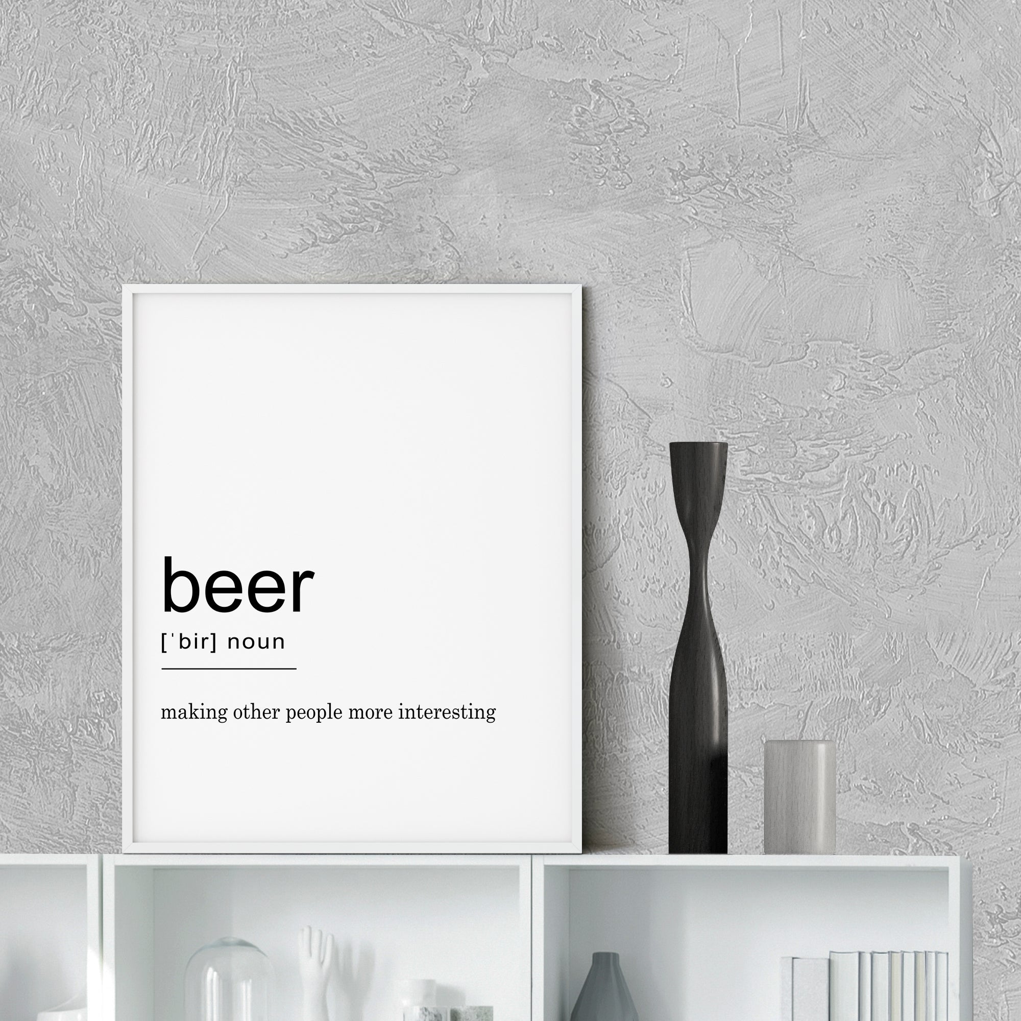 Beer Definition Wall Art Print – Modern Typography Decor